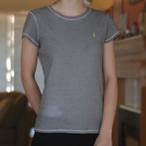 Ralph Lauren Top Black/White Stripes